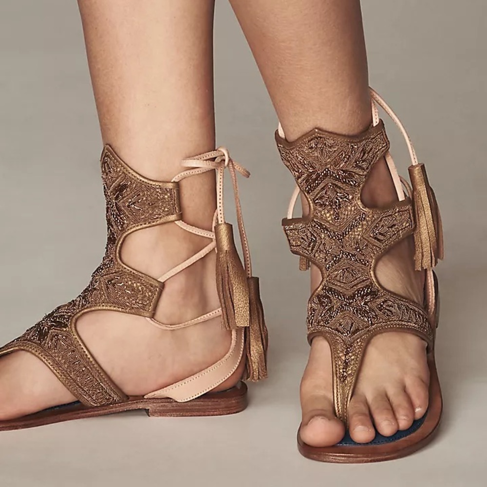 Meher Kakalia Queen Clio Gladiator Thong Sandals